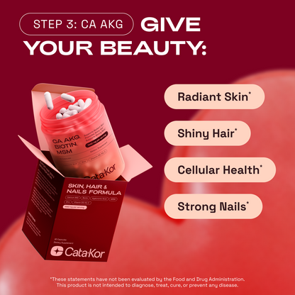 Cata-Kor Cellular Power Trio - NAD Advanced 500 mg, NMN 1000 mg, CA AKG 1000 mg - Resveratrol, TMG, MSM