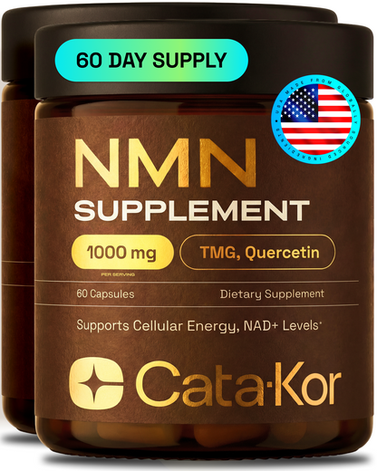 Cata-Kor NMN Supplement, Quercetin, TMG, Resveratrol – Supports Cellular Energy & NAD+ Levels